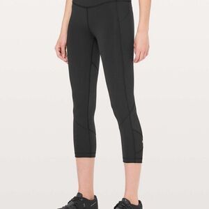 Lululemon Black Pace Rival Crop Full-On Luxtreme 6